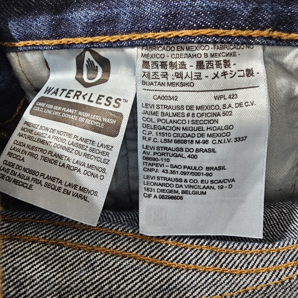 Levi's Men's Straight Jeans in Deep Indigo Blue - Picture 7 of 7